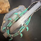 Vintage Native American Turquoise Disk Beads w/6 Carved Turquoise Claw Necklace For Women