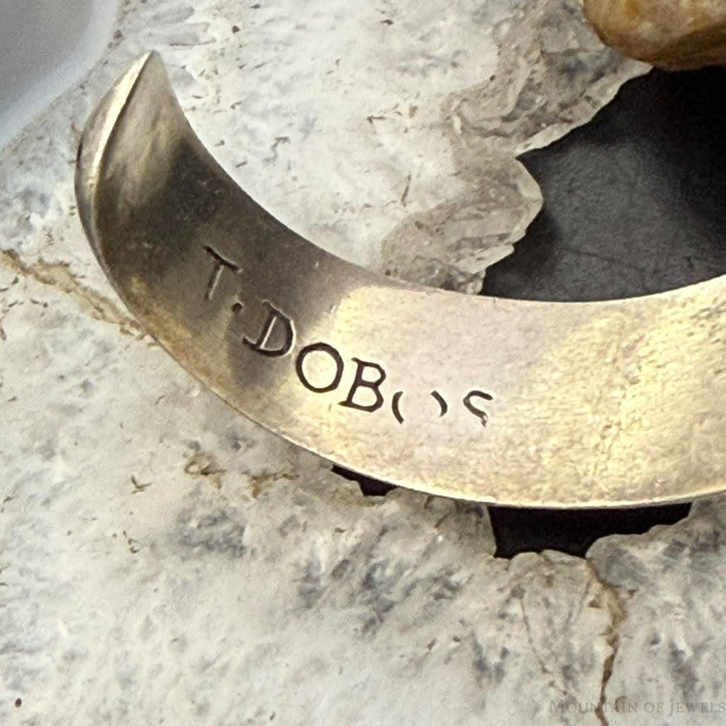 Vintage T.Dobbs Silver Floral Overlay Bracelet For Women
