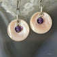 Carolyn Pollack Sterling Silver Pink MOP & Amethyst Dangle Earrings For Women
