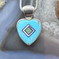 Carolyn Pollack Sterling Silver Multistone Inlay Heart Pendant 17" Necklace For Women