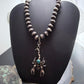 Frank Valdez Native American Sterling Silver Scorpion w/Navajo Pearl Unisex Necklace