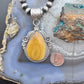 Sterling Silver Southwestern Style Teardrop Banded Agate Decorated Pendant For Women
