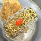 Carolyn Pollack Sterling Silver & Brass Marquise Coral Doublet Swirl Bracelet For Women