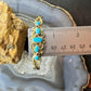 Carolyn Pollack Brass Sleeping Beauty Turquoise Decorated Bracelet For Women