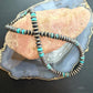 Southwestern Style Copper 7mm Navajo Pearl Saucer & Turquoise 18"-20" Necklace For Women