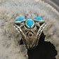 Carolyn Pollack Sterling Silver 4 Sleeping Beauty Turquoise Decorated Cluster For Women