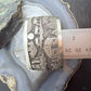 Alex Becenti Native American Sterling Silver Village Life Storyteller Wide Unisex Cuff Bracelet