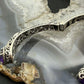 Carolyn Pollack Sterling Silver Faceted Amethyst Overlapping Decorated Hinged Bracelet