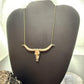 Carolyn Pollack Sterling Silver Longhorn Skull On Chain Link Necklace For Women