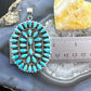 Sterling Silver Southwestern Style Turquoise Decorated Large Cluster Pendant For Women