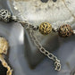 Carolyn Pollack Sterling Silver & Brass Swirl Hollow Beaded Necklace For Women
