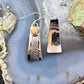 Michael Nez Sterling Silver Orange Spiny Oyster Mountain Ride Dangle Earrings For Women