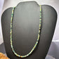 Sterling Silver 4mm Faceted Hubai Turquoise Beads 22" Necklace For Women