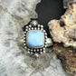 Sterling Silver Southwestern Style Square Golden Hill Turquoise Adjustable Ring For Women #12