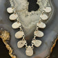 Sterling Silver Southwestern Style Teardrop & Oval Turquoise 20" Necklace For Women