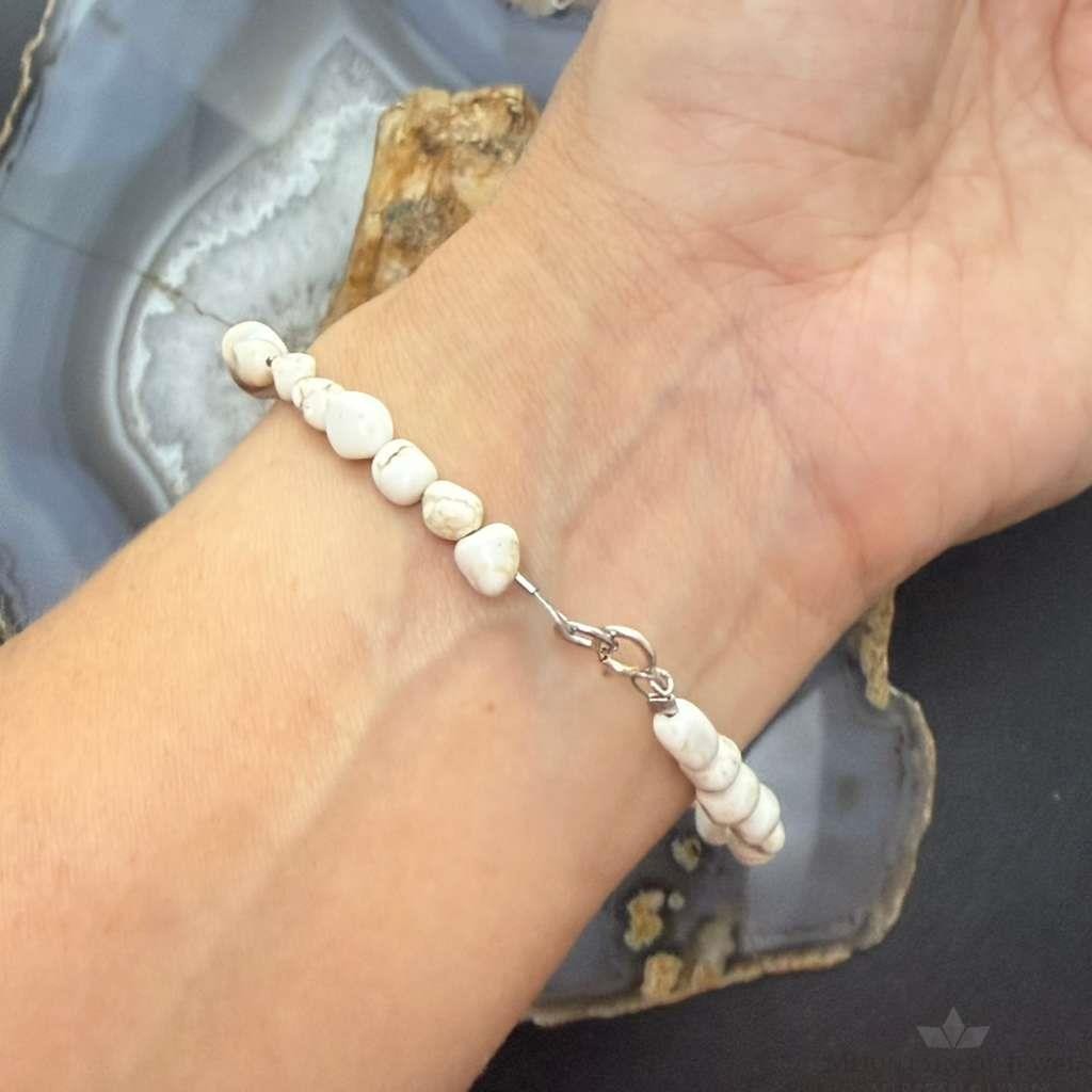 Sterling Silver Natural Wild Horse Beads Bracelet/Anklet For Women