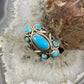 Carolyn Pollack Sterling Silver Turquoise Cluster Ring For Women, Size variety