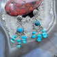 Carolyn Pollack Sterling Silver Turquoise Bead Dangle Earrings For Women