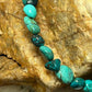 Sterling Silver Natural Turquoise Beads 7" Bracelet For Women #1