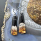 Sterling Silver Elongated Trapeze Plum Root Jasper Slab Dangle Earrings For Women #222