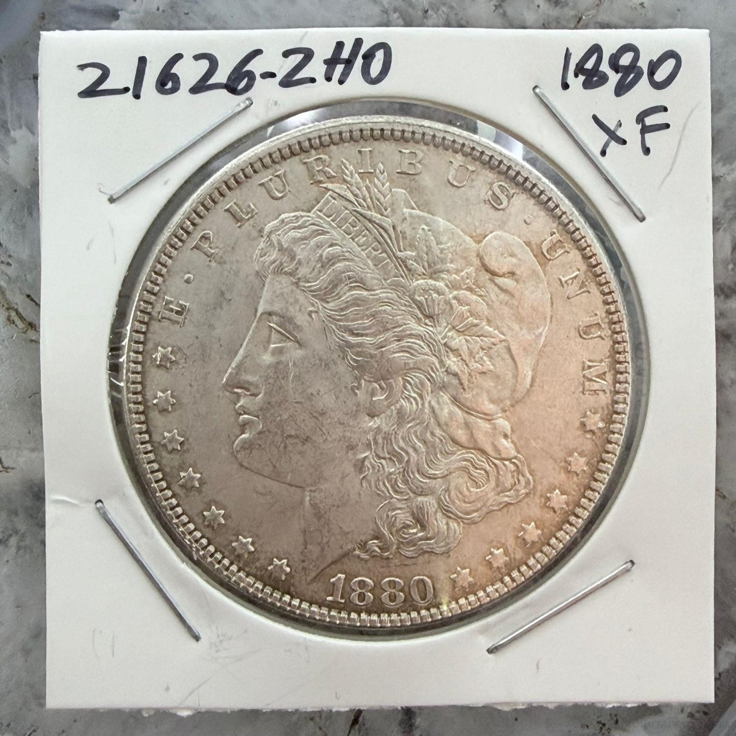1880 US 90% Morgan Silver Dollar XF #21626-2HO