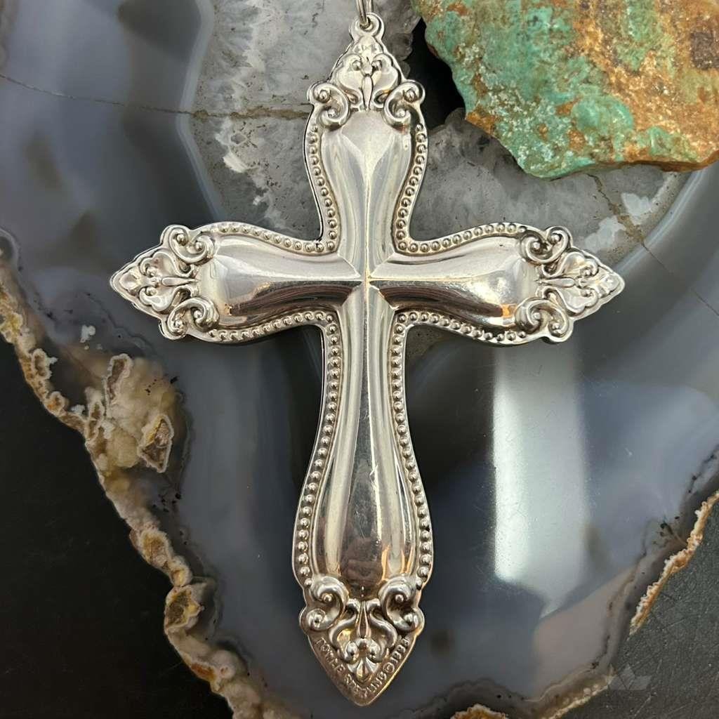 1998 Vintage Towle Sterling Silver Religious Cross Christmas Ornament