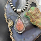 Sterling Silver Southwestern Style Teardrop Red Plum Jasper Decorated Pendant For Women