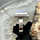 Sterling Silver Southwestern Style Square Blue Lace Agate Ring Size 7 For Women