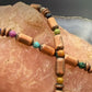 Southwestern Style Copper Navajo Pearl Round &Cylinder w/Multistone 18" Necklace For Women