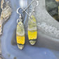 Sterling Silver Oval Bumblebee Jasper Slab Dangle Earrings For Women #167