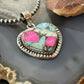 Sterling Silver Southwestern Style Cotton Candy Heart Pendant For Women #4