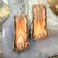 Sterling Silver Agate Slab Dangle Earrings For Women #403