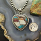 Sterling Silver Southwestern Style Turquoise Spiny Oyster Heart Pendant For Women #1