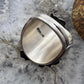 Native American Sterling Silver Oval Blue Ridge Turquoise Shield Ring Size 11 For Men