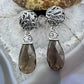 Carolyn Pollack Sterling Silver Faceted Pear Smoky Quartz Dangle Earrings For Women