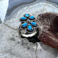 Carolyn Pollack Sterling Silver Sleeping Beauty Turquoise Cluster Ring Size 8 For Women