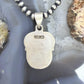 Sterling Silver Southwestern Style Wide Teardrop Kingman Turquoise Decorated Pendant