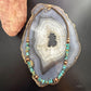 4.5-8mm Copper Navajo Pearl Round,Saucer & Natural Turquoise 18" Necklace For Women