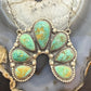 Sterling Silver Southwestern Style Royston Turquoise Naja 24" Necklace For Women