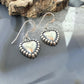 Sterling Silver Southwestern Style Tiny Heart Dangle Earrings For Women