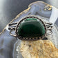 Vintage Taos Pueblo Native American Sterling Silver Malachite Bracelet For Women