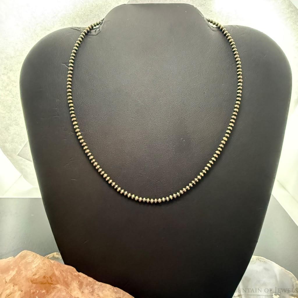 Southwestern Style 3mm Copper Navajo Pearl Round Bead 16"-18" Necklace For Women