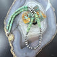 Sterling Silver Southwestern Style Green Turquoise Beads & Starling Beads 20" Necklace For Women