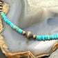 Southwestern Style 5-8.5mm Copper Navajo Pearl Round &Turquoise 18"-21" Necklace For Women