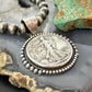 Genuine 90% Silver 1941 US Walking Liberty Half Dollar Decorated Unisex Pendant
