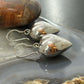 Silver Puff Heart Dangle Earrings For Women