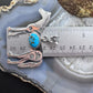 Sterling Silver Turquoise Stamped Indigenous Symbols Horse Unisex Pendant