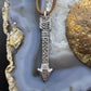 Gary Custer Sterling Silver Tufa Cast Unisex Arrow Pendant w/Adjustable Leather Cord