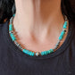 Sterling Silver Southwestern Style Blue Turquoise Beads &Starling Beads 18" Necklace For Women  #1