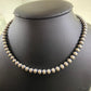 Navajo Pearl Beads 6 mm Sterling Silver Necklace Length 16" For Women